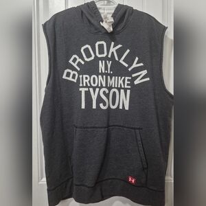 Mens PlusMike Tyson Roots Of Fight Boxing Brooklyn 1986  Sleeveless Hoodie  2XL